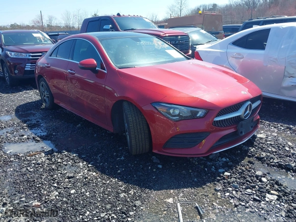 2021 Mercedes-Benz CLA with VIN W1K5J4HB6MN216191, listed as a IAAI auction lot 41400037 with 46,824 mi miles. Bid and sale history available at carsss.com. Image 1.