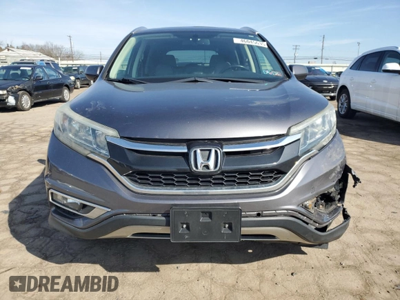 2015 Honda CR-V EX-L with VIN 2HKRM4H7XFH697788, listed as a Copart auction lot 46045635 with 106,072 mi miles and Salvage Title. Bid and sale history available at DreamBid. Image 5.