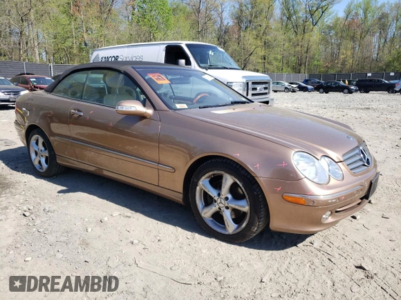 2005 Mercedes-Benz CLK 320 z VIN WDBTK65G65T046470, wystawiony jako Copart lot #50891004 z przebiegiem 41 485 mil mil oraz Szkoda całkowita • Salvage title. Historia ofert i sprzedaży dostępna na DreamBid. Obrazek 4.
