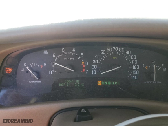 1999 Buick Park Avenue with VIN 1G4CW52K6X4653731, listed as a Copart auction lot 72736444 with 128,471 mi miles and Salvage Title. Bid and sale history available at carsss.com. Image 9.