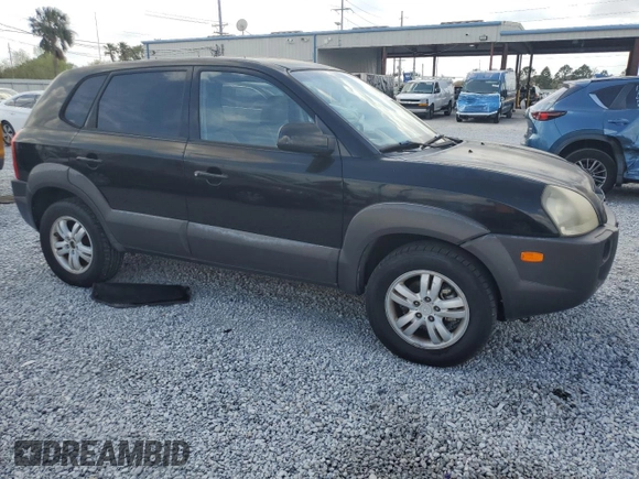 2007 Hyundai Tucson SE with VIN KM8JN12D57U476898, listed as a Copart auction lot 47777985 with 186,481 mi miles and Clean Title. Bid and sale history available at carsss.com. Image 4.