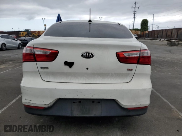 2016 Kia Rio LX with VIN KNADM4A30G6685529, listed as a Copart auction lot 53919205 with 105,536 mi miles and Clean Title. Bid and sale history available at carsss.com. Image 6.