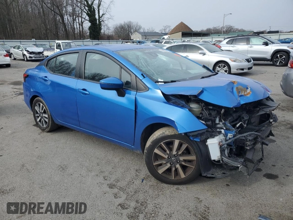 2021 Nissan Versa SV with VIN 3N1CN8EV5ML818157, listed as a Copart auction lot 87623425 with Not Provided miles and Salvage Title. Bid and sale history available at carsss.com. Image 4.