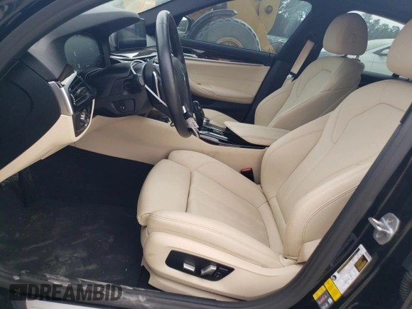 2020 BMW 5 Series 530e with VIN WBAJA9C07LCD65408, listed as a Copart auction lot 55806404 with 17,480 mi miles and Salvage Title. Bid and sale history available at DreamBid. Image 7.
