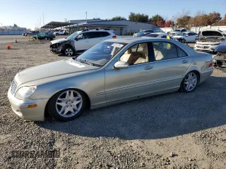 2003 Mercedes-Benz S-Class 5.0L with VIN WDBNG75J03A365710, listed as a Copart auction lot 83610754 with 0 mi miles and Salvage Title. Bid and sale history available at carsss.com. Image 1.