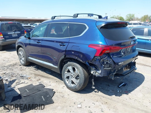 2022 Hyundai Santa Fe SEL with VIN 5NMS2DAJ8NH410618, listed as a IAAI auction lot 41853548 with 58,483 mi miles. Bid and sale history available at carsss.com. Image 3.