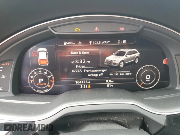 2017 Audi Q7 Prestige with VIN WA1VAAF75HD029313, listed as a Copart auction lot 62296365 with 164,123 mi miles and Clean title. Bid and sale history available at DreamBid. Image 9.