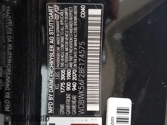2008 Mercedes-Benz SLK 350 z VIN WDBWK56F28F174575, wystawiony jako Copart lot #82438104 z przebiegiem Nie podano mil oraz Czysty tytuł • Clean title. Historia ofert i sprzedaży dostępna na DreamBid. Obrazek 13.