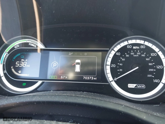 2019 Kia Niro LX with VIN KNDCB3LC3K5256718, listed as a IAAI auction lot 41877386 with 70,373 mi miles. Bid and sale history available at carsss.com. Image 7.