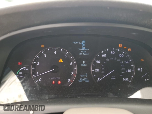 2008 Lexus LS 600h L z VIN JTHDU46F385000337, wystawiony jako Copart lot #56936025 z przebiegiem 126 702 mil mil oraz Tytuł czysty. Historia ofert i sprzedaży dostępna na DreamBid. Obrazek 9.
