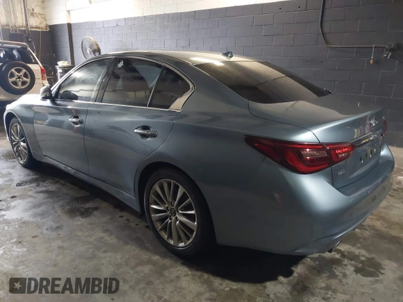 2019 Infiniti Q50 Luxe with VIN JN1EV7AR8KM591111, listed as a IAAI auction lot 41773860 with 87,027 mi miles and . Bid and sale history available at carsss.com. Image 3.