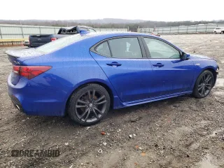 2020 Acura TLX w/A-Spec Pkg with VIN 19UUB1F63LA009028, listed as a Copart auction lot 43976475 with 51,929 mi miles and Salvage Title. Bid and sale history available at carsss.com. Image 3.