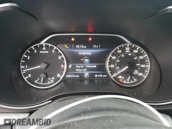 2017 Nissan Maxima Platinum with VIN 1N4AA6AP7HC384827, listed as a Copart auction lot 57254815 with 136,572 mi miles and Salvage title. Bid and sale history available at DreamBid. Image 9.
