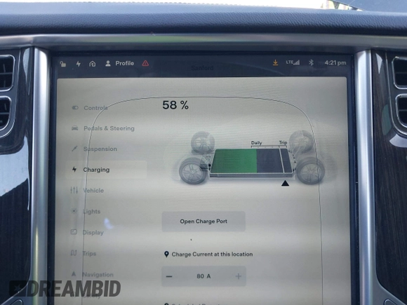 2013 Tesla Model S с VIN 5YJSA1DN9DFP06165, выставлен на аукционе IAAI как лот 40920844 с пробегом 181 342 миль миль и . История ставок и продаж доступна на DreamBid. Изображение 16.