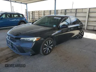 2023 Honda Civic Sedan EX with VIN 2HGFE1F72PH310289, listed as a Copart auction lot 49310585 with 58,828 mi miles and Salvage Title. Bid and sale history available at carsss.com. Image 1.