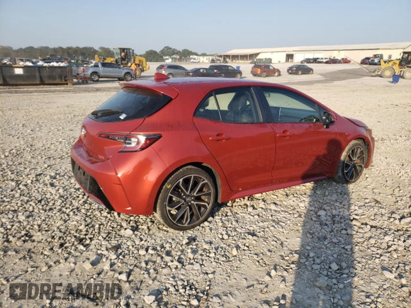 2019 Toyota Corolla Hatchback SE with VIN JTNK4RBE0K3014696, listed as a Copart auction lot 74961484 with 54,564 mi miles and Clean Title. Bid and sale history available at carsss.com. Image 3.