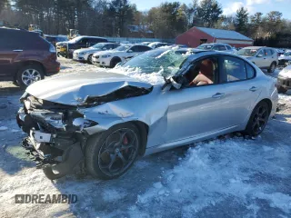 2018 Alfa Romeo Giulia Ti Sport with VIN ZARFAEEN8J7564776, listed as a Copart auction lot 45714775 with Not provided miles and Salvage title. Bid and sale history available at DreamBid. Image 1.
