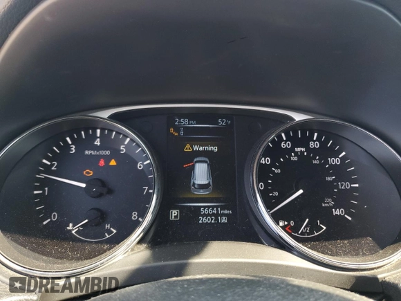 2016 Nissan Rogue SL with VIN 5N1AT2MV2GC834739, listed as a Copart auction lot 52428095 with 56,641 mi miles and Salvage Title. Bid and sale history available at DreamBid. Image 9.