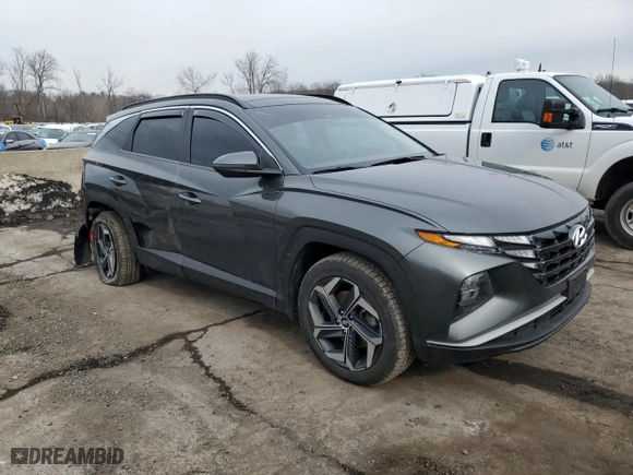 2022 Hyundai Tucson Hybrid SEL Convenience with VIN KM8JFCA1XNU039671, listed as a Copart auction lot 46140935 with 57,625 mi miles and Salvage Title. Bid and sale history available at carsss.com. Image 4.