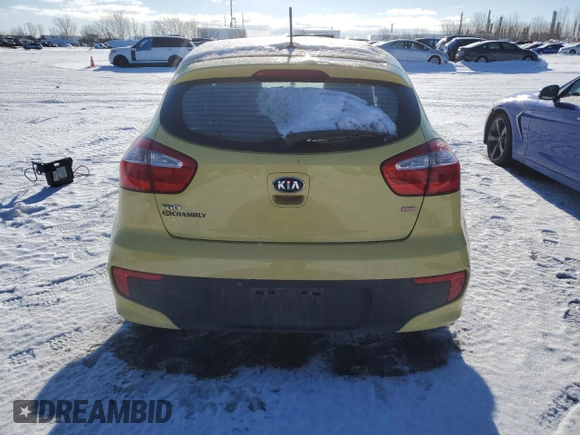 2016 Kia Rio LX with VIN KNADM5A30G6562206, listed as a Copart auction lot 46889555 with 97,729 mi miles and Salvage Title. Bid and sale history available at carsss.com. Image 6.