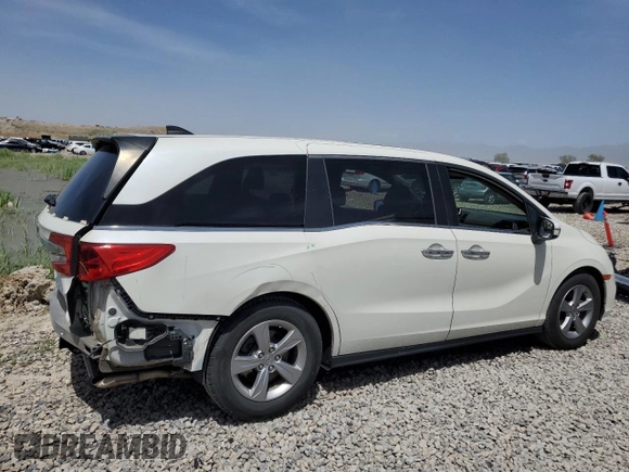 2019 Honda Odyssey EX-L z VIN 5FNRL6H71KB061252, wystawiony jako Copart lot #56358015 z przebiegiem 75 556 mil mil oraz Szkoda całkowita • Salvage title. Historia ofert i sprzedaży dostępna na DreamBid. Obrazek 3.