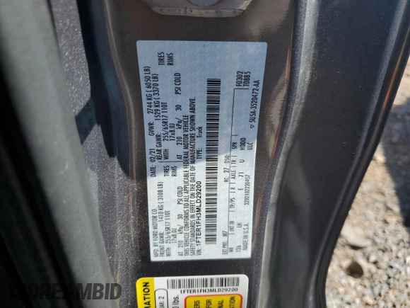 2021 Ford Ranger XL with VIN 1FTER1FH3MLD29200, listed as a Copart auction lot 54966495 with 38,096 mi miles and Salvage Title. Bid and sale history available at carsss.com. Image 13.