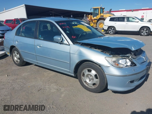 2005 Honda Civic z VIN JHMES96615S015519, wystawiony jako IAAI lot #42349792 z przebiegiem 213 093 mil mil oraz . Historia ofert i sprzedaży dostępna na DreamBid. Obrazek 1.
