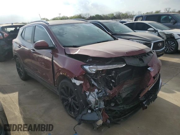 2025 Buick Encore GX Sport Touring with VIN KL4AMDSL5SB021788, listed as a Copart auction lot 50718585 with 6,597 mi miles and Salvage title. Bid and sale history available at DreamBid. Image 4.