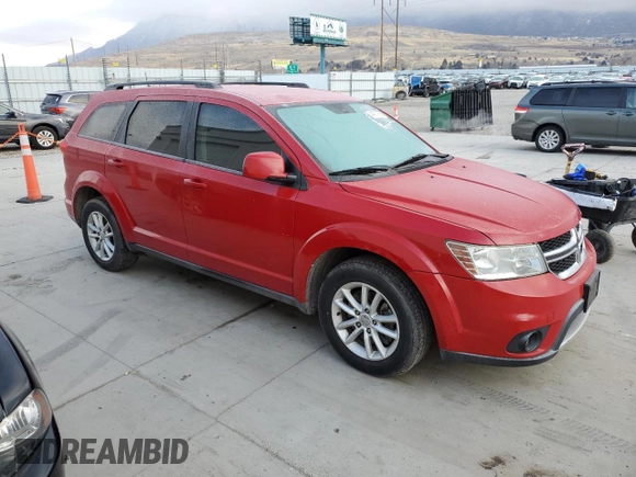 2013 Dodge Journey SXT with VIN 3C4PDDBG1DT593302, listed as a Copart auction lot 44517955 with 176,136 mi miles and Salvage title. Bid and sale history available at DreamBid. Image 4.