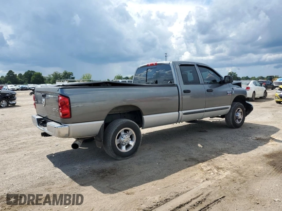 2007 Dodge Ram 2500 SLT with VIN 3D7KS28A57G786627, listed as a Copart auction lot 65115804 with 282,198 mi miles and Salvage Title. Bid and sale history available at carsss.com. Image 3.