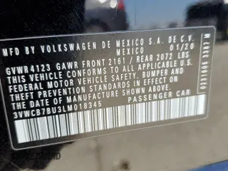 2020 Volkswagen Jetta S z VIN 3VWCB7BU3LM018345, wystawiony jako Copart lot #57460745 z przebiegiem 100 190 mil mil oraz Szkoda całkowita • Salvage title. Historia ofert i sprzedaży dostępna na DreamBid. Obrazek 12.