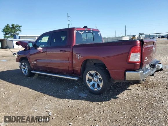 2021 Ram 1500 Lone Star with VIN 1C6RREFT8MN750399, listed as a Copart auction lot 55567365 with 56,367 mi miles and Salvage title. Bid and sale history available at DreamBid. Image 2.