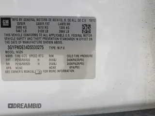 2013 Cadillac SRX Performance Collection with VIN 3GYFNDE34DS530275, listed as a IAAI auction lot 42148040 with 244,929 mi miles. Bid and sale history available at carsss.com. Image 9.