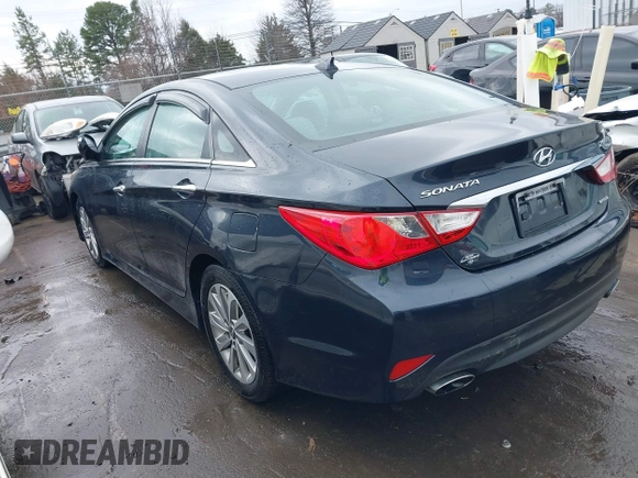 2014 Hyundai Sonata Limited with VIN 5NPEC4ABXEH934116, listed as a IAAI auction lot 41546415 with 105,136 mi miles and . Bid and sale history available at DreamBid. Image 3.