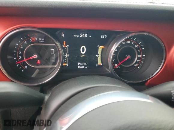 2018 Jeep Wrangler Unlimited Rubicon with VIN 1C4HJXFN7JW211402, listed as a Copart auction lot 53401925 with 79,041 mi miles and Salvage title. Bid and sale history available at DreamBid. Image 9.