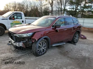 2023 Infiniti QX60 SENSORY with VIN 5N1DL1GS4PC368742, listed as a Copart auction lot 84702134 with 24,542 mi miles and Salvage Title. Bid and sale history available at carsss.com. Image 1.