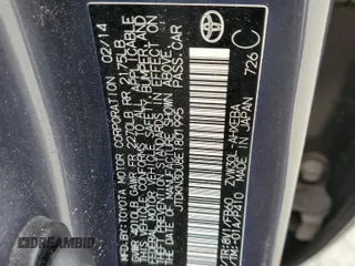 2014 Toyota Prius Four with VIN JTDKN3DU8E1801995, listed as a Copart auction lot 52741375 with 236,183 mi miles and Salvage Title. Bid and sale history available at carsss.com. Image 13.