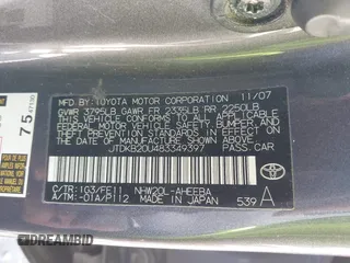 2008 Toyota Prius with VIN JTDKB20U483349397, listed as a IAAI auction lot 41852131 with 355,116 mi miles. Bid and sale history available at carsss.com. Image 9.