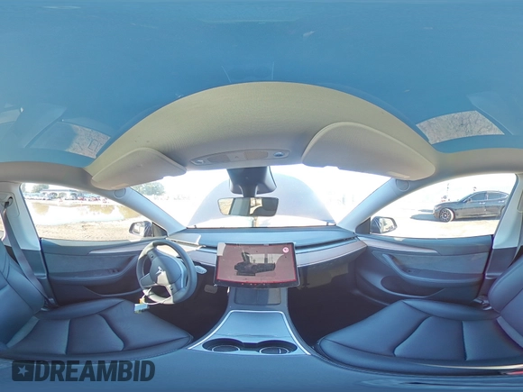 2024 Tesla Model Y with VIN 7SAYGDED3RF151031, listed as a Copart auction lot 49494165 with 7,503 mi miles and Salvage Title. Bid and sale history available at DreamBid. Image 14.