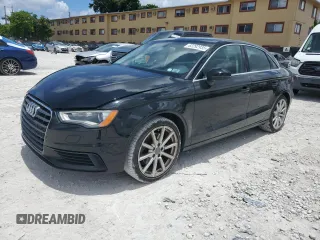 2015 Audi A3 Premium with VIN WAUACGFF3F1003572, listed as a Copart auction lot 62292935 with 102,683 mi miles and Salvage title. Bid and sale history available at DreamBid. Image 1.