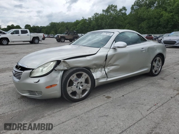 2002 Lexus SC 430 with VIN JTHFN48Y420018791, listed as a Copart auction lot 61790145 with 130,872 mi miles and Salvage title. Bid and sale history available at DreamBid. Image 1.