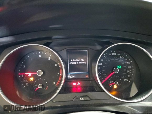 2018 Volkswagen Tiguan SEL with VIN 3VV2B7AXXJM220365, listed as a Copart auction lot 60486055 with 92,006 mi miles and Salvage title. Bid and sale history available at DreamBid. Image 9.