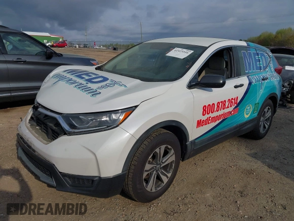 2019 Honda CR-V LX with VIN 2HKRW5H35KH419548, listed as a IAAI auction lot 41923516 with 127,746 mi miles and . Bid and sale history available at carsss.com. Image 2.