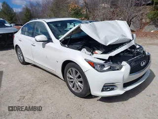 2015 Infiniti Q50 Premium z VIN JN1BV7ARXFM399617, wystawiony jako IAAI lot #41884672 z przebiegiem 116 320 mil mil oraz . Historia ofert i sprzedaży dostępna na DreamBid. Obrazek 1.