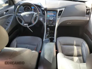 2013 Hyundai Sonata with VIN KMHEC4A45DA100032, listed as a Copart auction lot 46705995 with 124,544 mi miles and Salvage Title. Bid and sale history available at DreamBid. Image 8.
