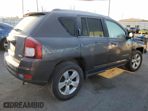 2016 Jeep Compass Latitude with VIN 1C4NJDEB0GD542254, listed as a Copart auction lot 49496545 with 153,203 mi miles and Salvage Title. Bid and sale history available at carsss.com. Image 3.
