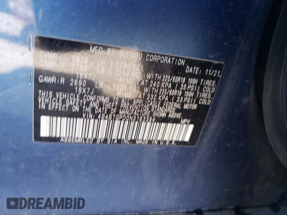 2022 Subaru Outback Touring XT with VIN 4S4BTGPD0N3163394, listed as a Copart auction lot 52389035 with 61,366 mi miles and Salvage title. Bid and sale history available at DreamBid. Image 16.