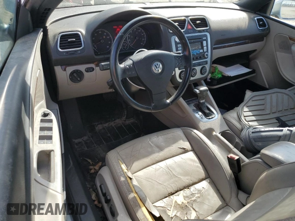 2007 Volkswagen Eos 2.0T with VIN WVWFA71F87V014941, listed as a Copart auction lot 71891554 with 104,884 mi miles and Clean Title. Bid and sale history available at DreamBid. Image 8.