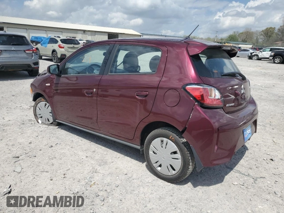 2024 Mitsubishi Mirage ES z VIN ML32AUHJ3RH023266, wystawiony jako Copart lot #51735315 z przebiegiem 539 mil mil oraz Szkoda całkowita • Salvage title. Historia ofert i sprzedaży dostępna na DreamBid. Obrazek 2.