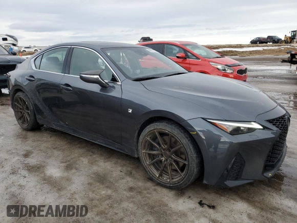 2022 Lexus IS 300 F Sport z VIN JTHG81F2XN5049348, wystawiony jako Copart lot #88201365 z przebiegiem 57 800 mil mil oraz Szkoda całkowita • Salvage title. Historia ofert i sprzedaży dostępna na DreamBid. Obrazek 4.